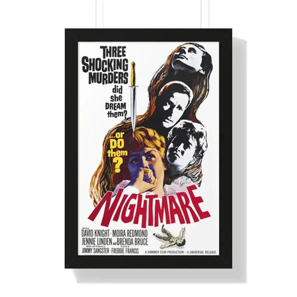 NIGHTMARE (2) 1964 - Framed Movie Poster 16″ x 24″ Black - The Sticker Space