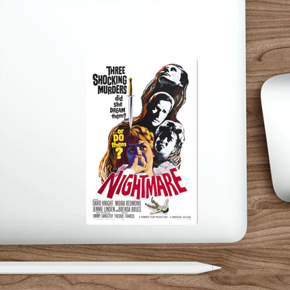 NIGHTMARE (2) 1964 Movie Poster STICKER Vinyl Die-Cut Decal-The Sticker Space