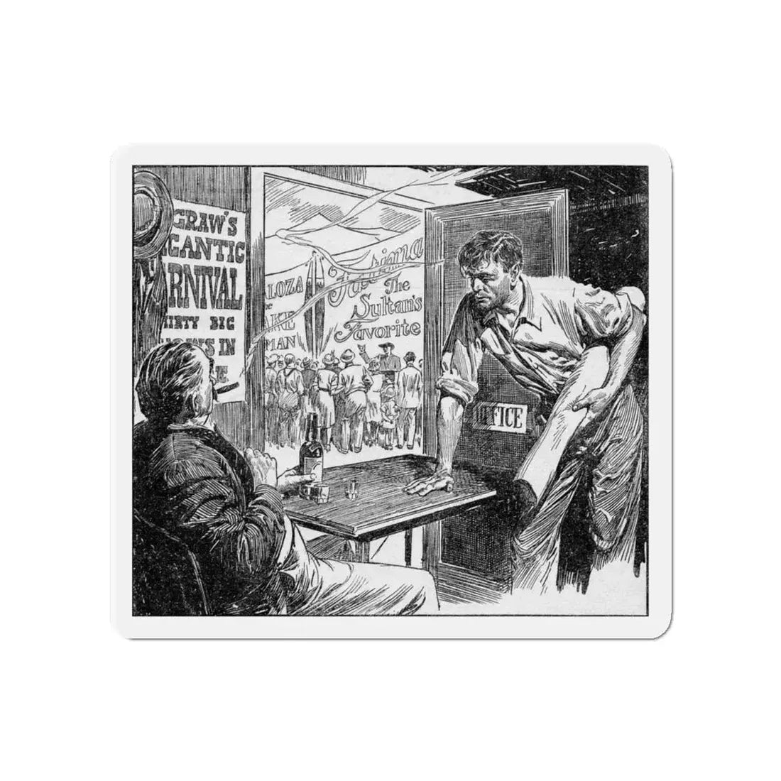 Nightmare Alley, Liberty magazine, January 4, 1947 (Magazine Illustration) Refrigerator Magnet 4 Inch - The Sticker Space