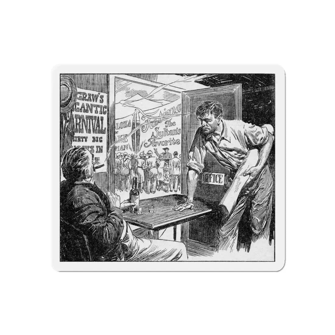 Nightmare Alley, Liberty magazine, January 4, 1947 (Magazine Illustration) Refrigerator Magnet 6 Inch - The Sticker Space