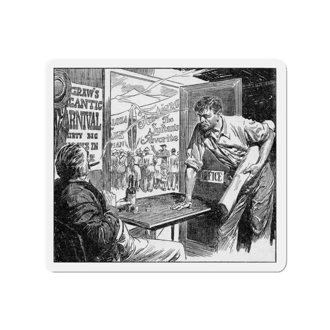 Nightmare Alley, Liberty magazine, January 4, 1947 (Magazine Illustration) Refrigerator Magnet - The Sticker Space