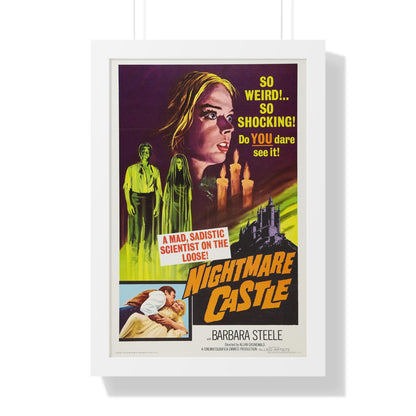 NIGHTMARE CASTLE 1965 - Framed Movie Poster-16″ x 24″-The Sticker Space