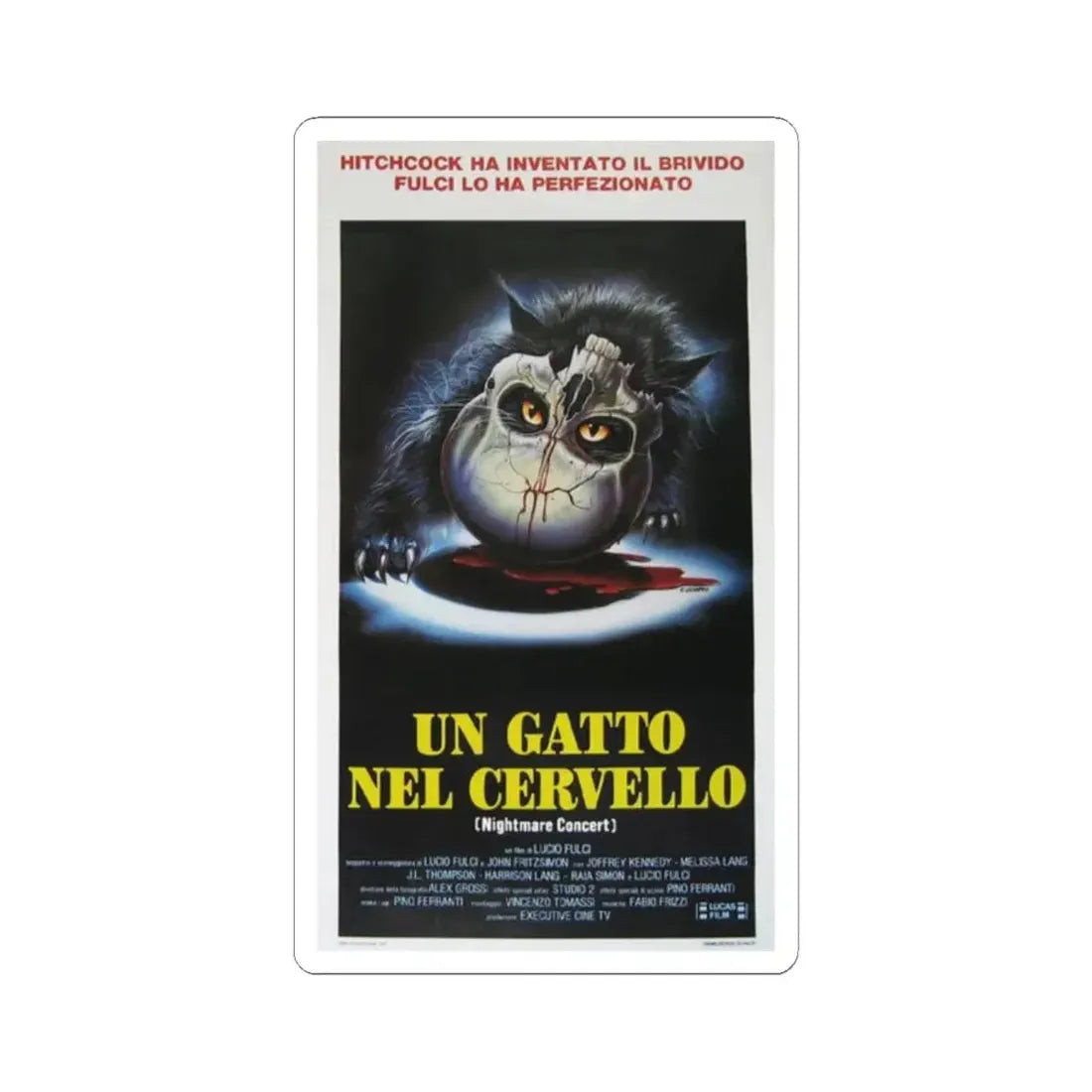 NIGHTMARE CONCERT 1990 Movie Poster - STICKER Vinyl Kiss-Cut Decal 2 Inch White - The Sticker Space