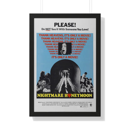 NIGHTMARE HONEYMOON 1974 - Framed Movie Poster-20" x 30"-The Sticker Space