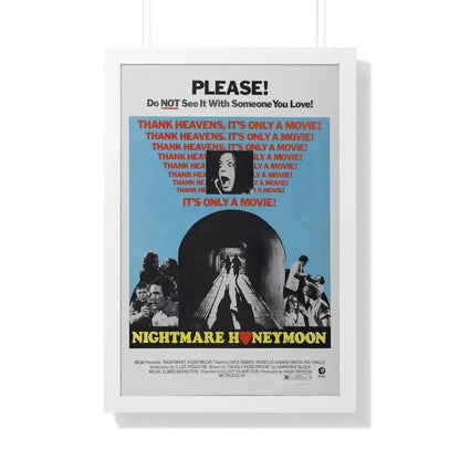 NIGHTMARE HONEYMOON 1974 - Framed Movie Poster 20" x 30" White - The Sticker Space