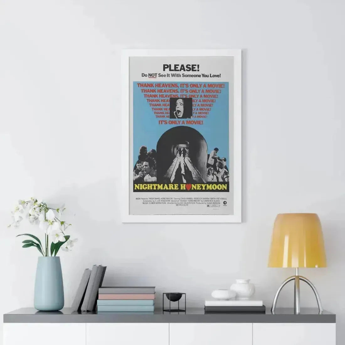 NIGHTMARE HONEYMOON 1974 - Framed Movie Poster - The Sticker Space