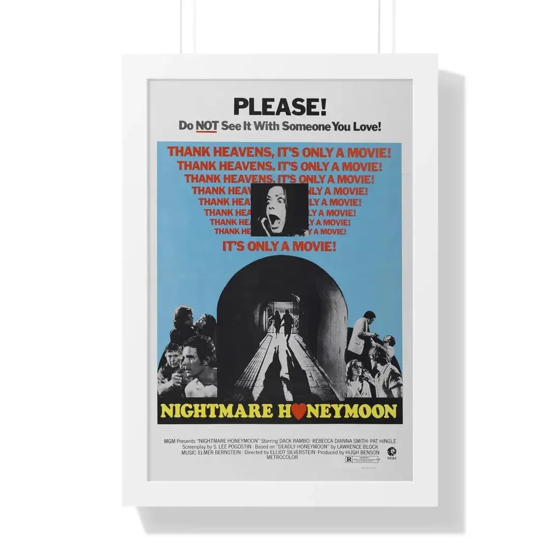 NIGHTMARE HONEYMOON 1974 - Framed Movie Poster - The Sticker Space