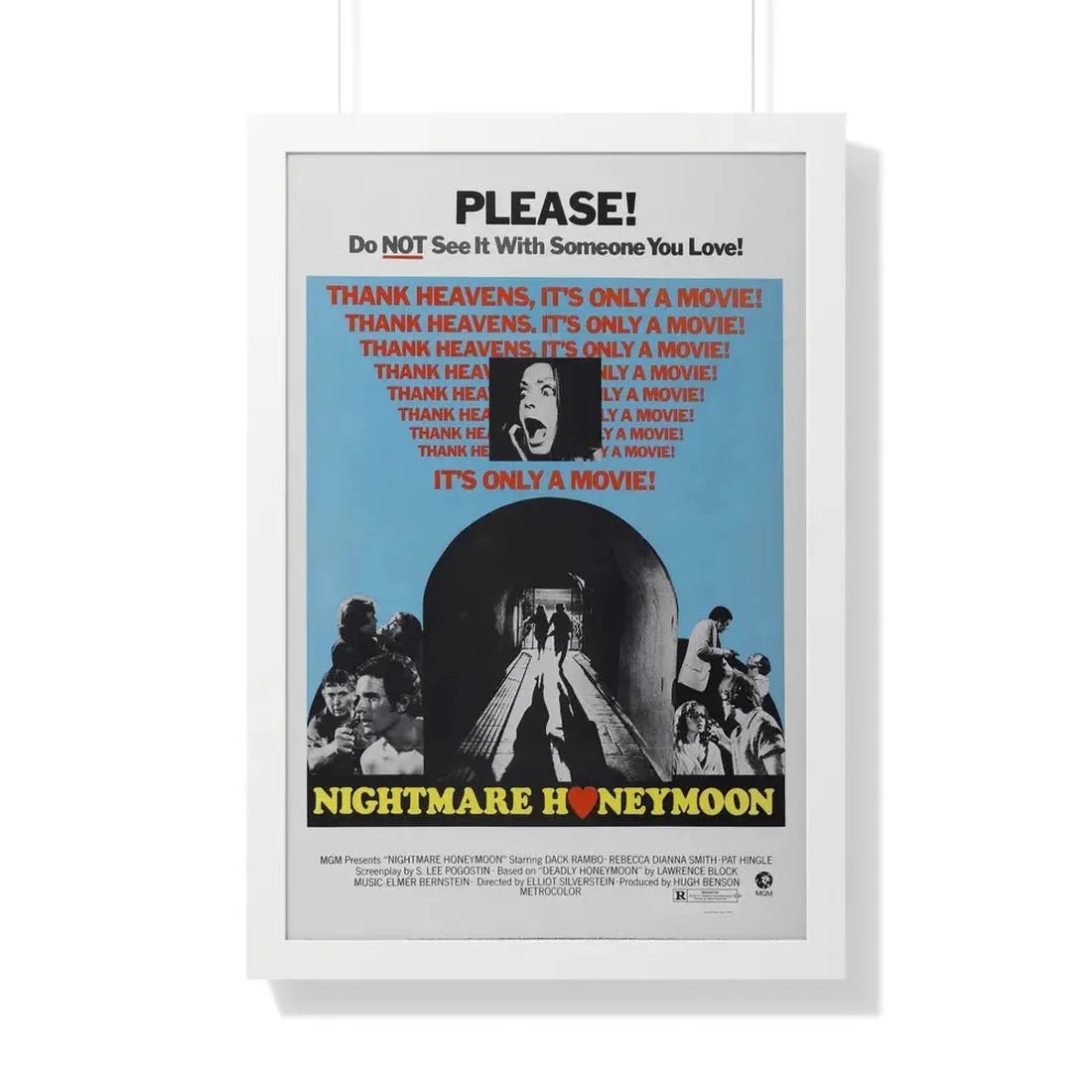 NIGHTMARE HONEYMOON 1974 - Framed Movie Poster - The Sticker Space