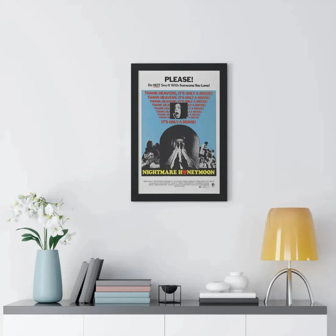 NIGHTMARE HONEYMOON 1974 - Framed Movie Poster - The Sticker Space