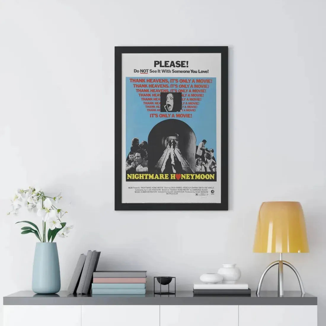 NIGHTMARE HONEYMOON 1974 - Framed Movie Poster - The Sticker Space