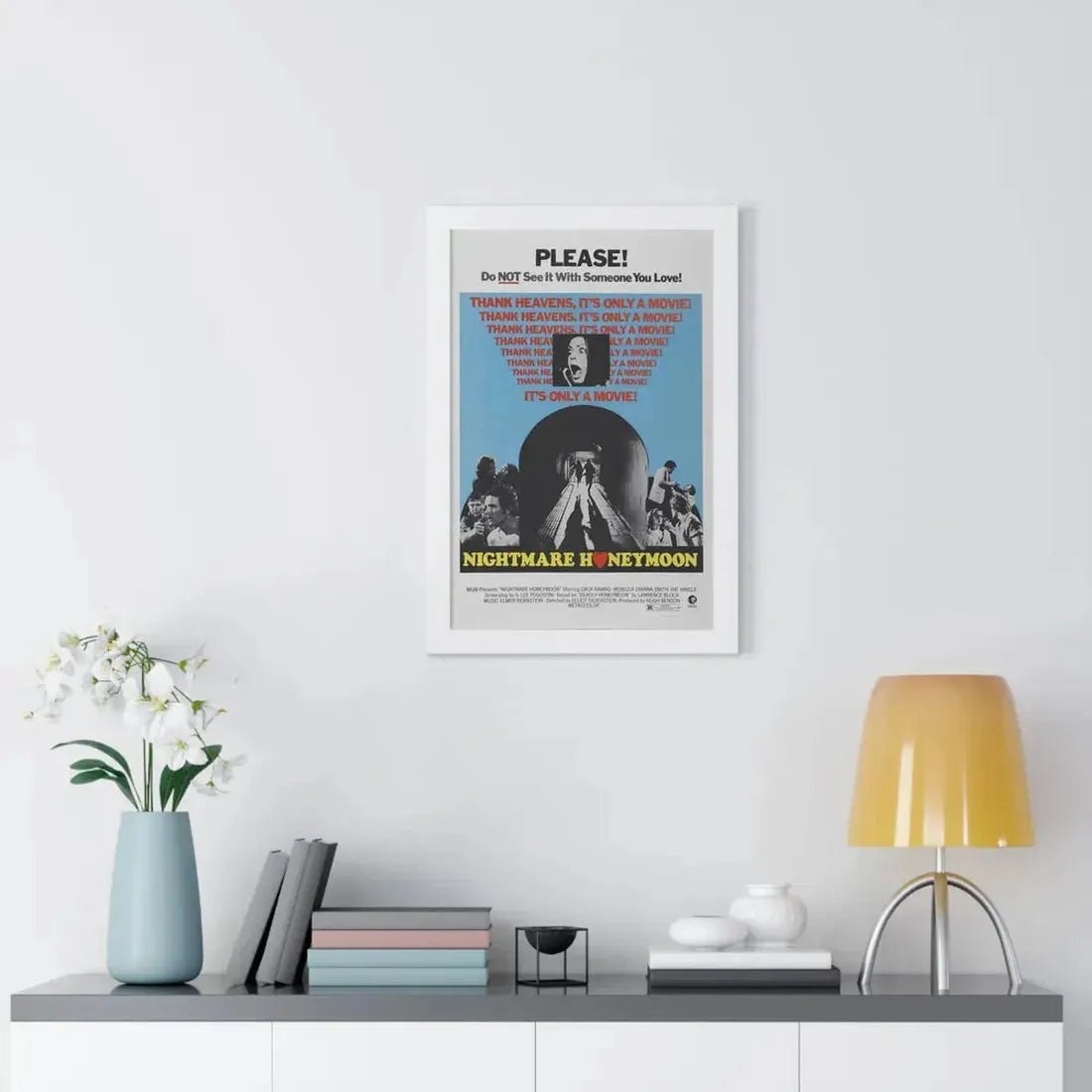 NIGHTMARE HONEYMOON 1974 - Framed Movie Poster - The Sticker Space