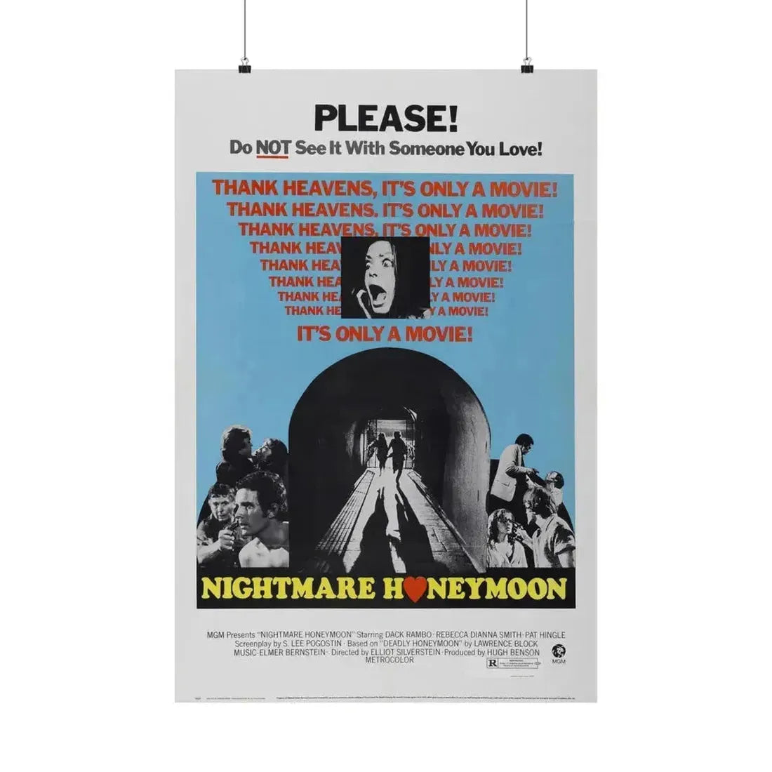 NIGHTMARE HONEYMOON 1974 - Paper Movie Poster 24″ x 36″ Matte - The Sticker Space