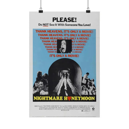 NIGHTMARE HONEYMOON 1974 - Paper Movie Poster - The Sticker Space