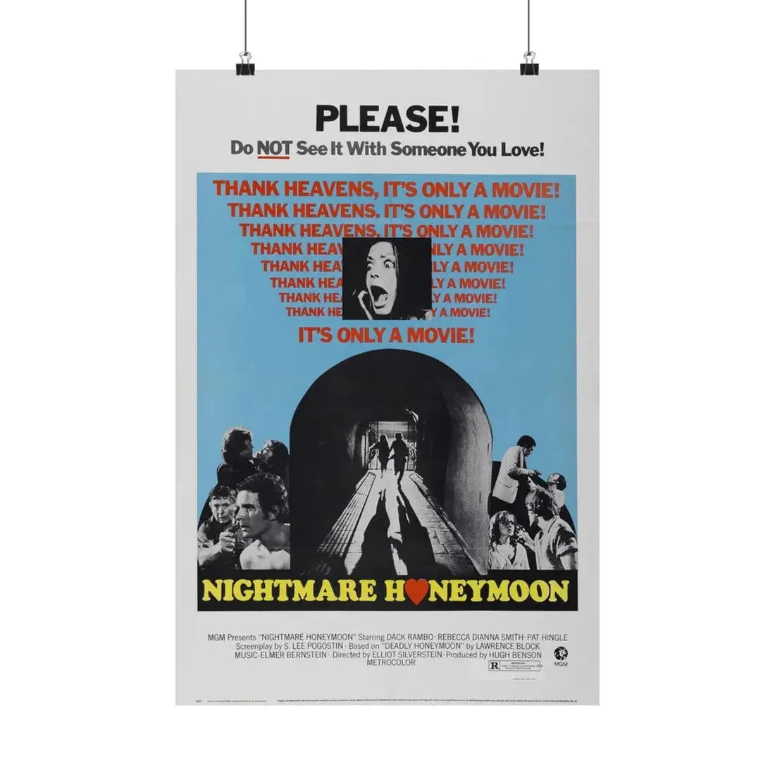 NIGHTMARE HONEYMOON 1974 - Paper Movie Poster - The Sticker Space