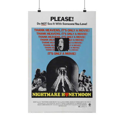 NIGHTMARE HONEYMOON 1974 - Paper Movie Poster - The Sticker Space