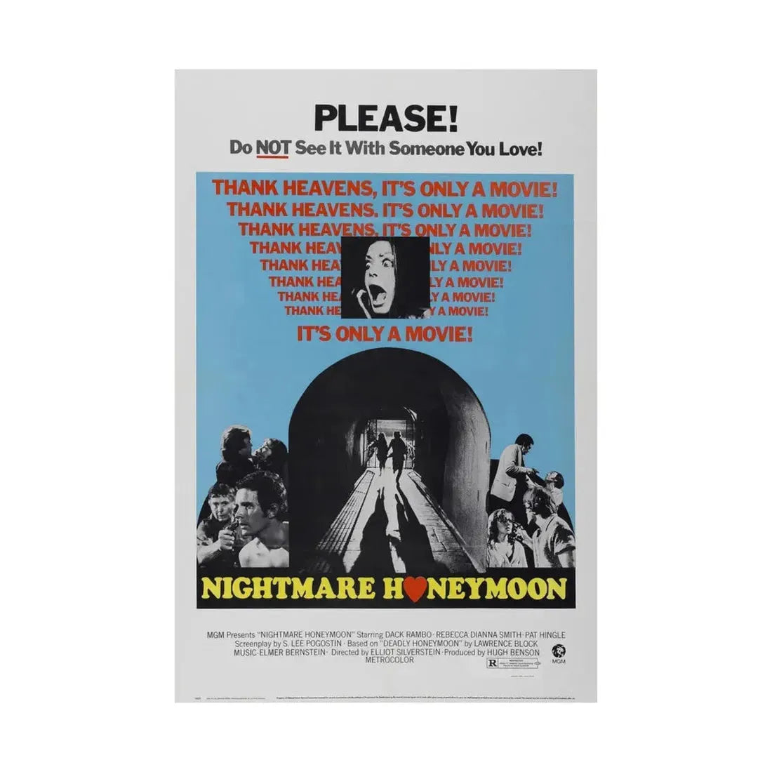 NIGHTMARE HONEYMOON 1974 - Paper Movie Poster - The Sticker Space