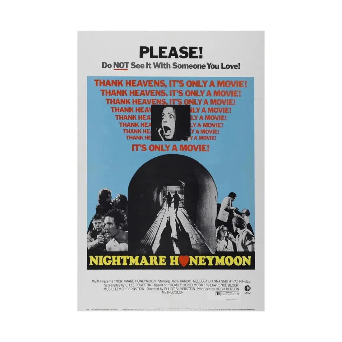 NIGHTMARE HONEYMOON 1974 - Paper Movie Poster - The Sticker Space