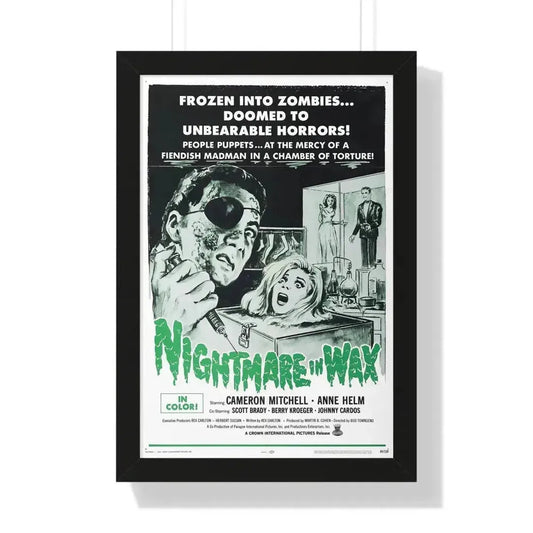 NIGHTMARE IN WAX 1969 - Framed Movie Poster 16″ x 24″ Black - The Sticker Space