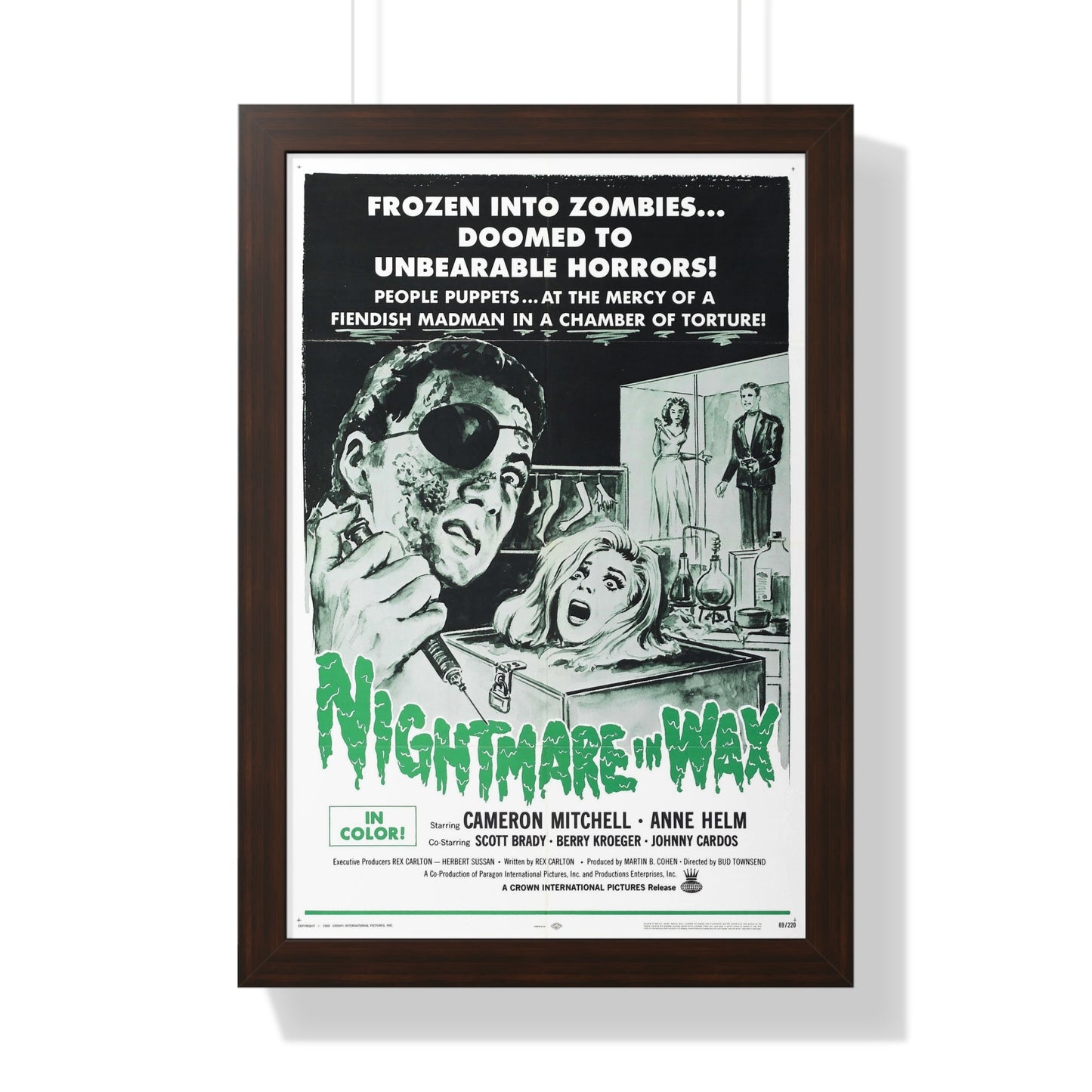 NIGHTMARE IN WAX 1969 - Framed Movie Poster-16″ x 24″-The Sticker Space