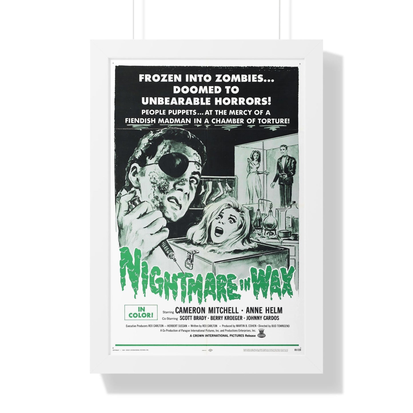 NIGHTMARE IN WAX 1969 - Framed Movie Poster-16″ x 24″-The Sticker Space