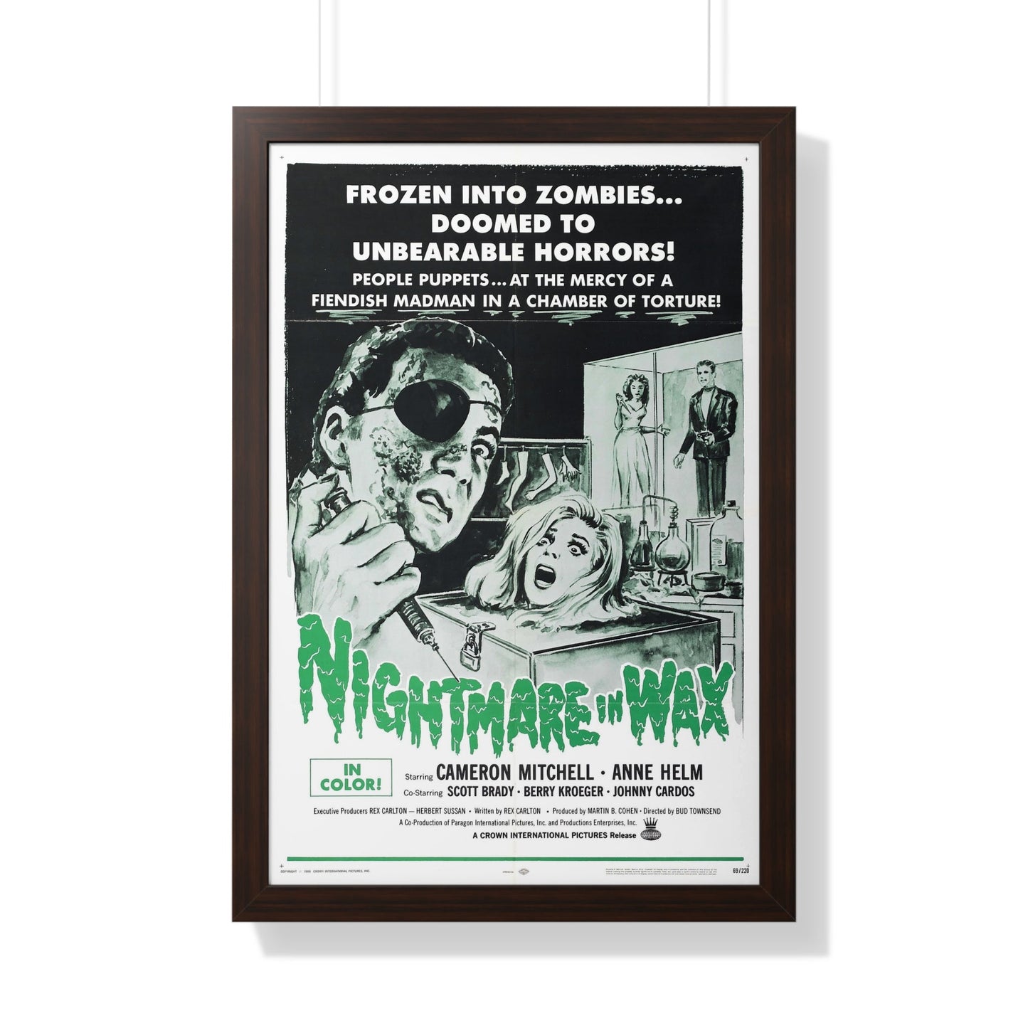 NIGHTMARE IN WAX 1969 - Framed Movie Poster-20" x 30"-The Sticker Space