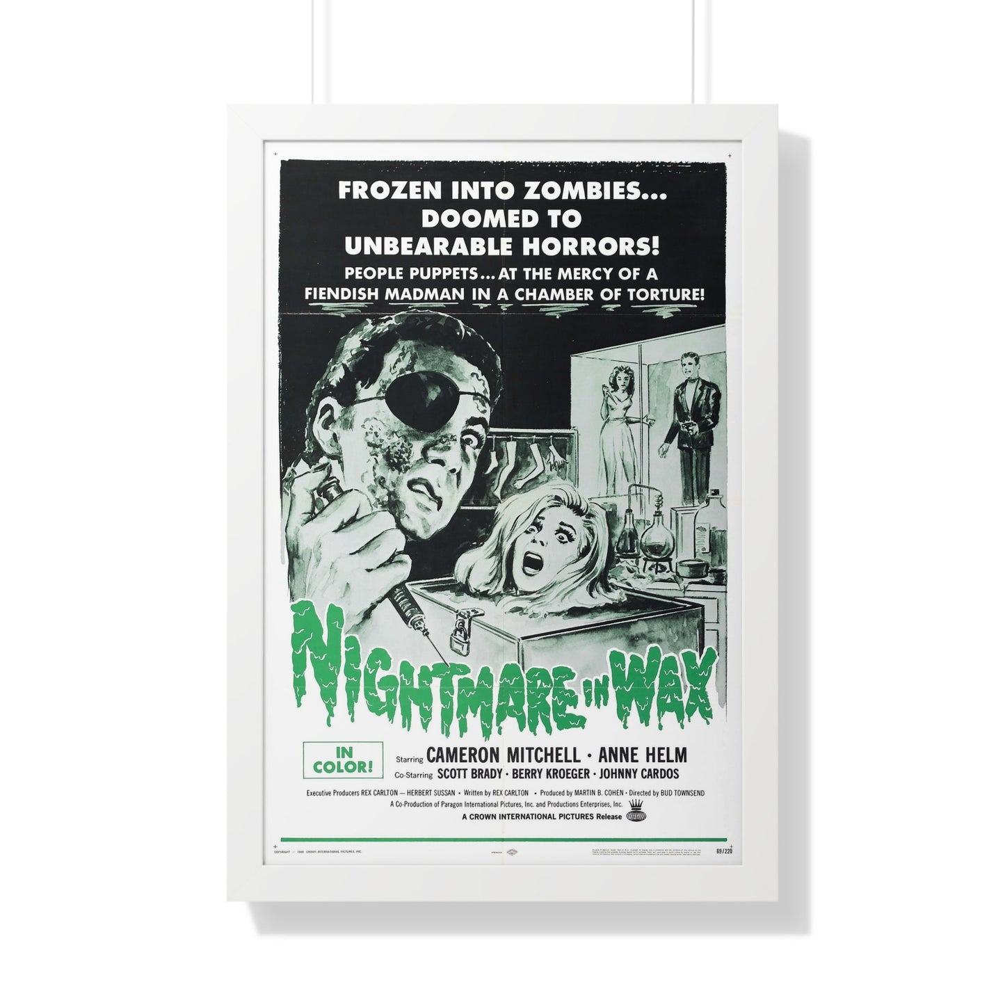 NIGHTMARE IN WAX 1969 - Framed Movie Poster-20" x 30"-The Sticker Space