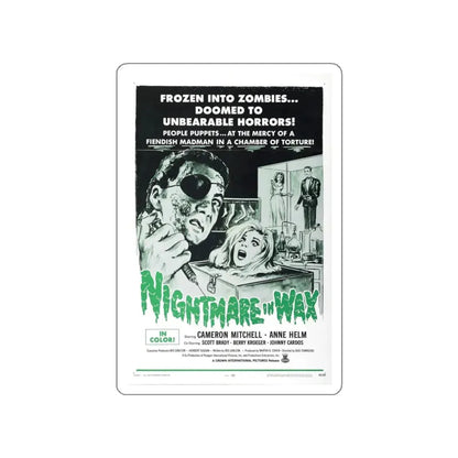 NIGHTMARE IN WAX 1969 Movie Poster STICKER Vinyl Die-Cut Decal 3 Inch - The Sticker Space