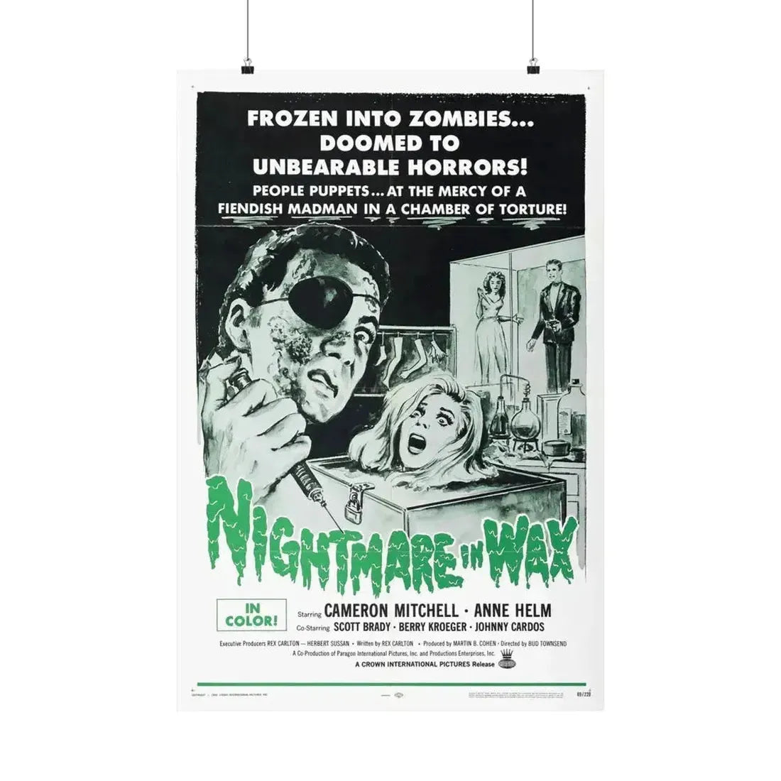 NIGHTMARE IN WAX 1969 - Paper Movie Poster 24″ x 36″ Matte - The Sticker Space