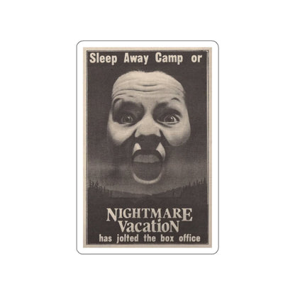 NIGHTMARE VACATION 1983 Movie Poster STICKER Vinyl Die-Cut Decal-White-The Sticker Space