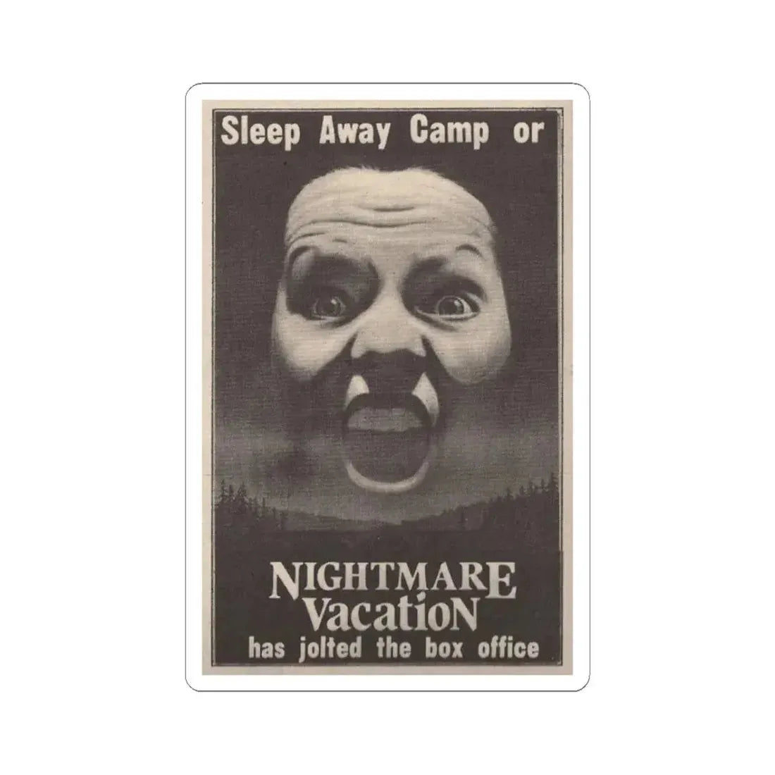 NIGHTMARE VACATION 1983 Movie Poster - STICKER Vinyl Kiss-Cut Decal 3 Inch White - The Sticker Space