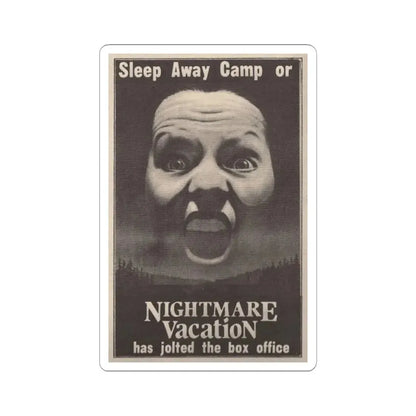NIGHTMARE VACATION 1983 Movie Poster - STICKER Vinyl Kiss-Cut Decal 4 Inch White - The Sticker Space
