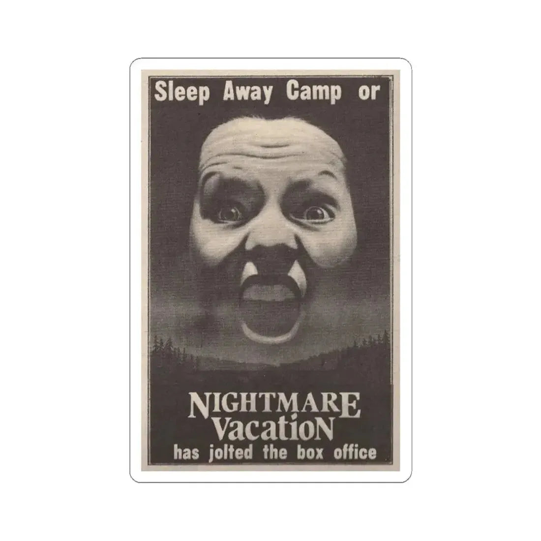 NIGHTMARE VACATION 1983 Movie Poster - STICKER Vinyl Kiss-Cut Decal 6 Inch White - The Sticker Space