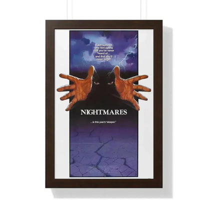 NIGHTMARES 1983 - Framed Movie Poster 16″ x 24″ Walnut - The Sticker Space