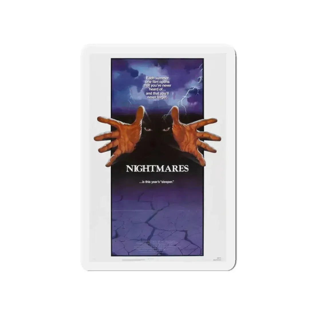 NIGHTMARES 1983 Movie Poster - Refrigerator Magnet 4 Inch Die-Cut - The Sticker Space