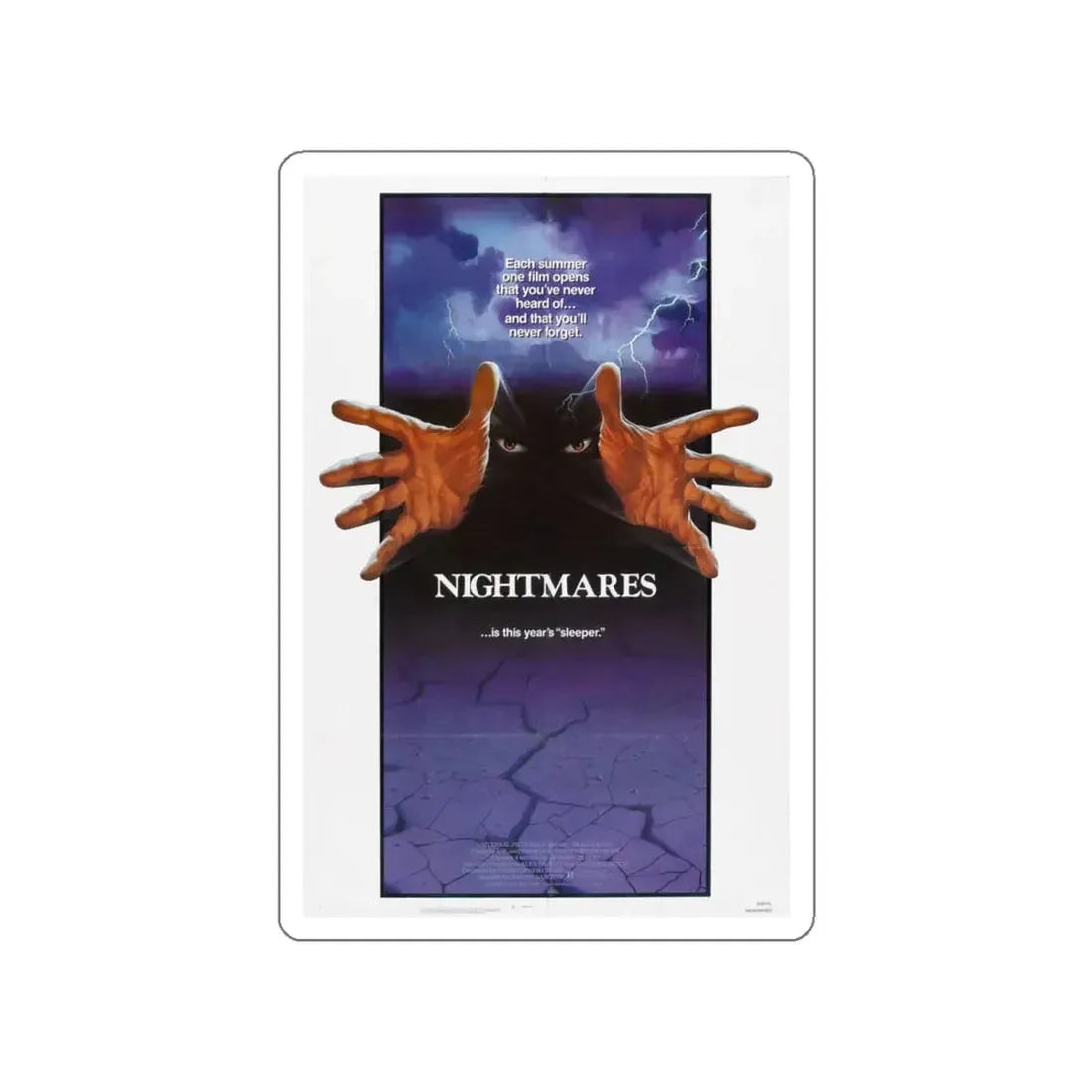 NIGHTMARES 1983 Movie Poster STICKER Vinyl Die-Cut Decal - The Sticker Space