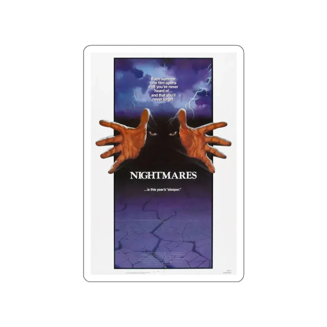 NIGHTMARES 1983 Movie Poster STICKER Vinyl Die-Cut Decal - The Sticker Space