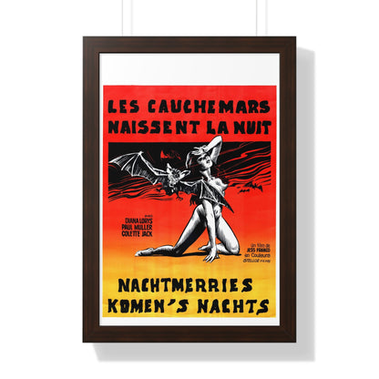 NIGHTMARES COME AT NIGHT (BELGIAN) 1970 - Framed Movie Poster-16″ x 24″-The Sticker Space