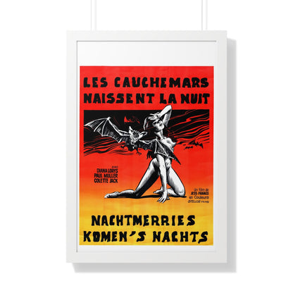 NIGHTMARES COME AT NIGHT (BELGIAN) 1970 - Framed Movie Poster-20" x 30"-The Sticker Space