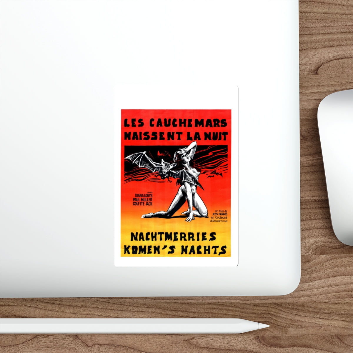 NIGHTMARES COME AT NIGHT (BELGIAN) 1970 Movie Poster STICKER Vinyl Die-Cut Decal-The Sticker Space