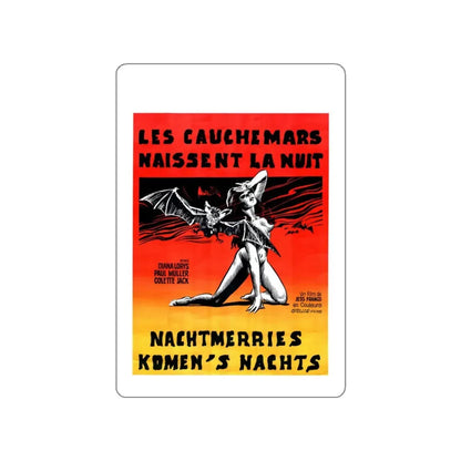 NIGHTMARES COME AT NIGHT (BELGIAN) 1970 Movie Poster STICKER Vinyl Die-Cut Decal - The Sticker Space