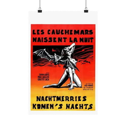 NIGHTMARES COME AT NIGHT (BELGIAN) 1970 - Paper Movie Poster 12″ x 18″ Matte - The Sticker Space