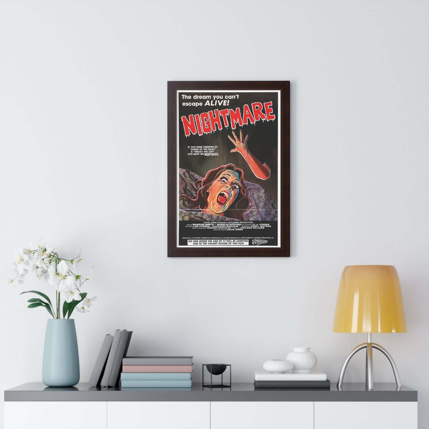 NIGHTMARES IN A DAMAGED BRAIN 1981 - Framed Movie Poster-The Sticker Space