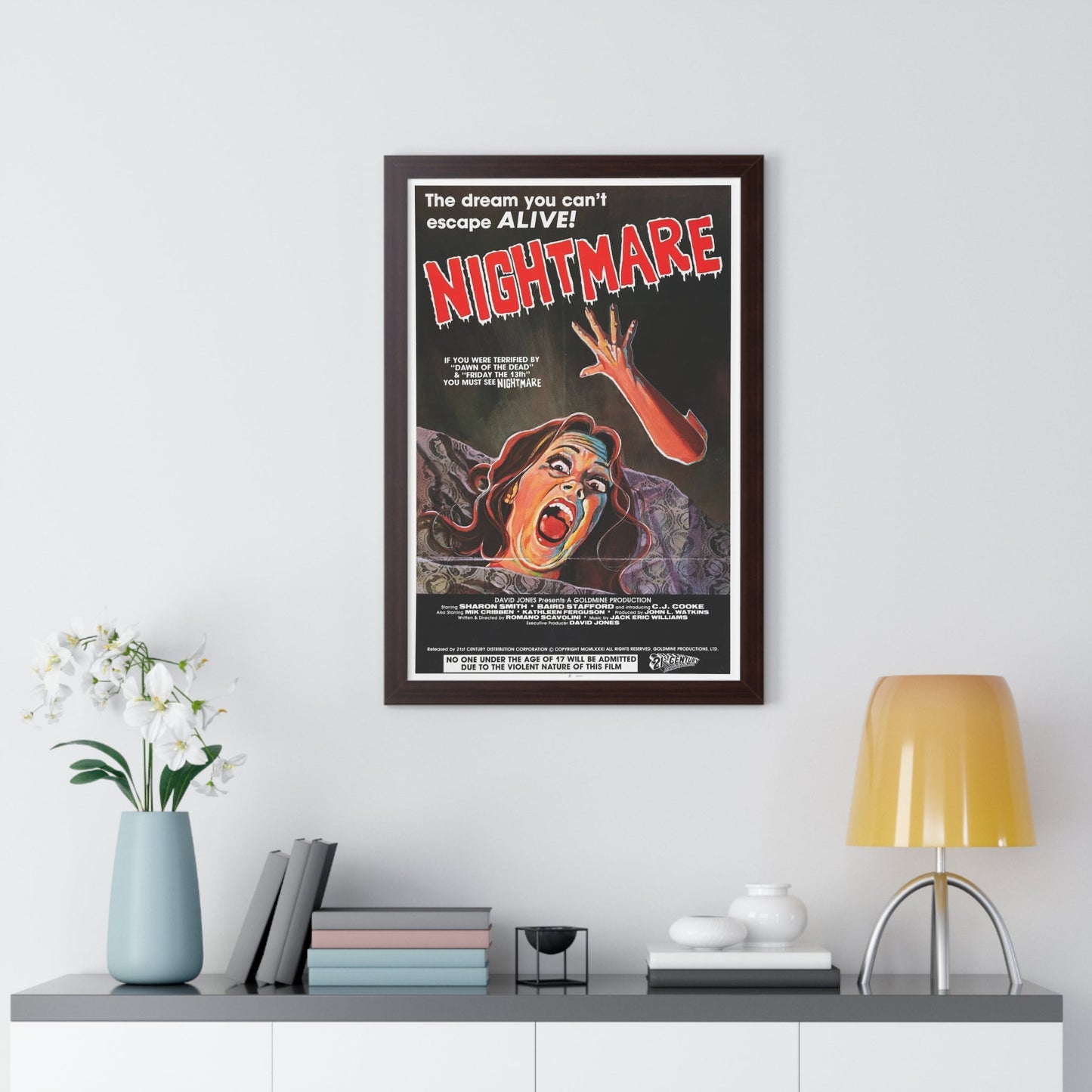 NIGHTMARES IN A DAMAGED BRAIN 1981 - Framed Movie Poster-The Sticker Space