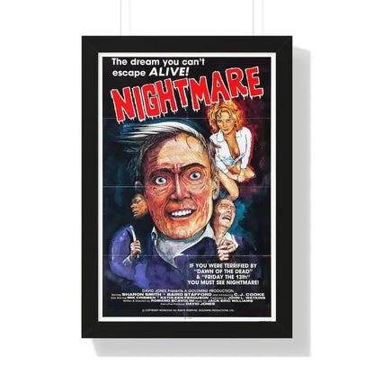 NIGHTMARES IN A DAMAGED BRAIN (2) 1981 - Framed Movie Poster 16″ x 24″ Black - The Sticker Space