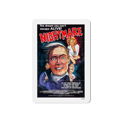 NIGHTMARES IN A DAMAGED BRAIN (2) 1981 Movie Poster - Refrigerator Magnet-4" x 4"-The Sticker Space