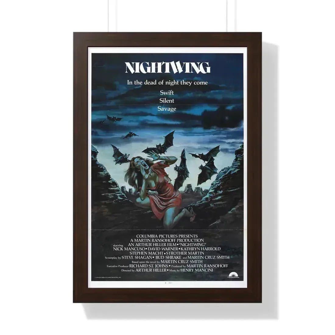 NIGHTWING 1979 - Framed Movie Poster 16″ x 24″ Walnut - The Sticker Space