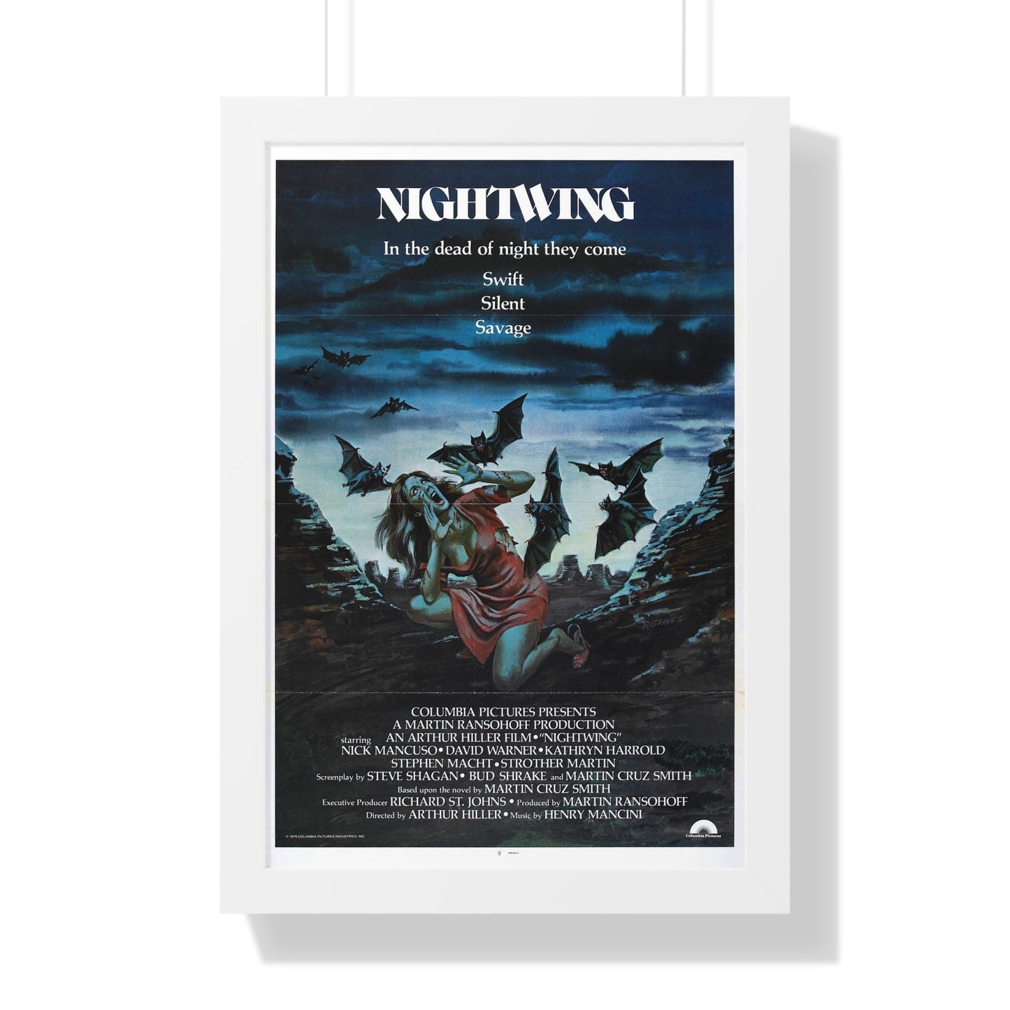 NIGHTWING 1979 - Framed Movie Poster-16″ x 24″-The Sticker Space