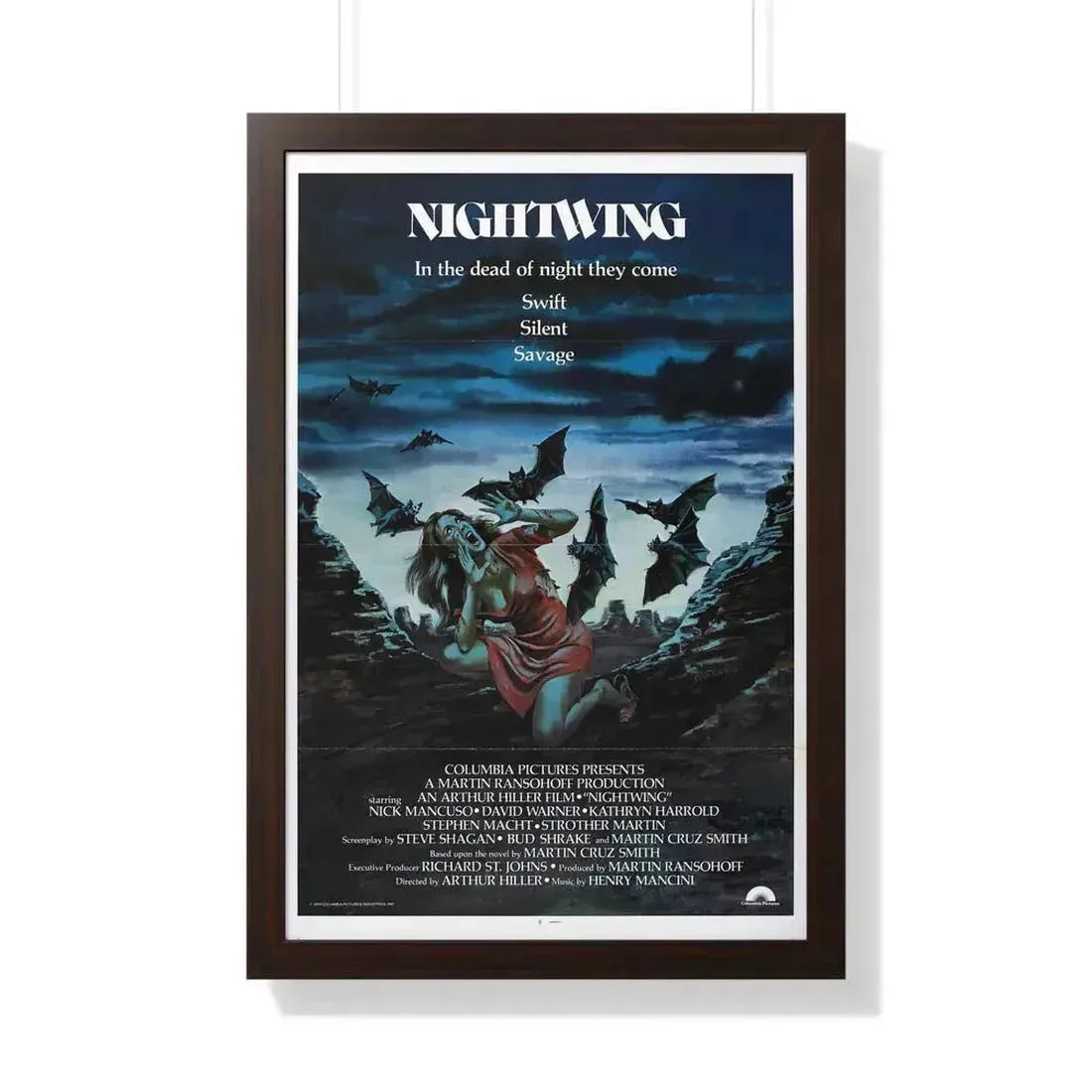 NIGHTWING 1979 - Framed Movie Poster 20" x 30" Walnut - The Sticker Space