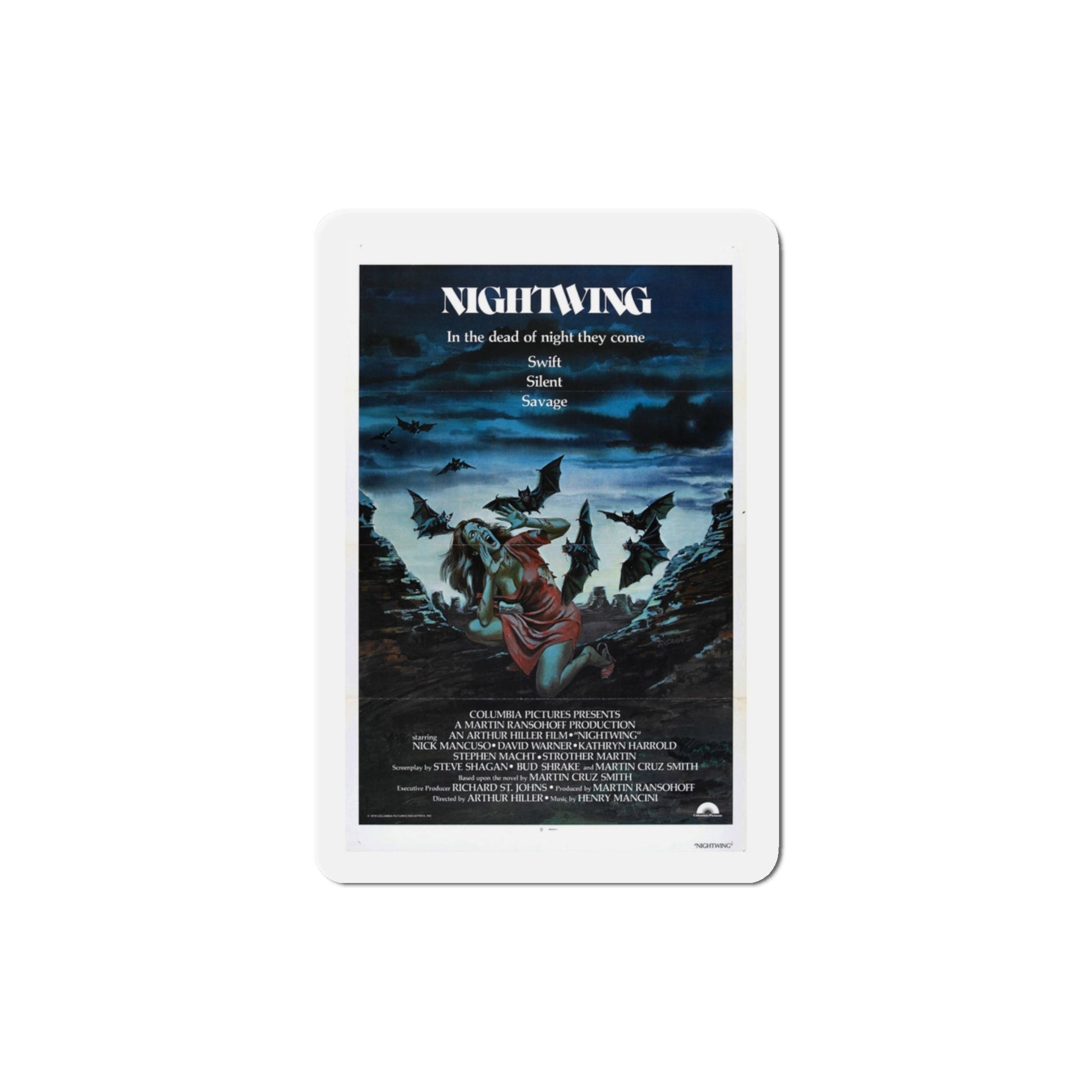 Nightwing 1979 Movie Poster Die-Cut Magnet-3 Inch-The Sticker Space