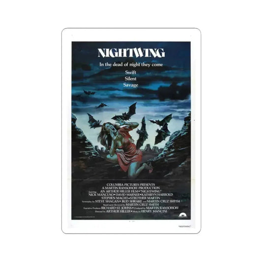 NIGHTWING 1979 Movie Poster - STICKER Vinyl Kiss-Cut Decal 2 Inch White - The Sticker Space